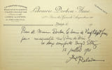 Pi&egrave;ce autographe sign&eacute;e - Re&ccedil;u. Albert Robida (1848-1926), illustrateur, caricaturiste, graveur, &eacute;crivain. 