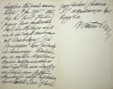 Lettre autographe sign&eacute;e. Victor Silberer (1846-1924), &eacute;crivain autrichien, homme politique, pionnier de l'aviation. 