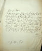 Lettre autographe sign&eacute;e. Christian Christopher Zahrtmann (1793-1853), officier danois, homme politique, g&eacute;ographe, cartographe, ministre de la ...