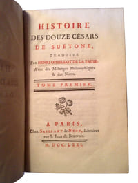 HISTOIRE DES DOUZE CESARS DE SVETONE, TRADUITE PAR HENRI OPHELLOT DE LA PAUSE...