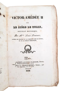 “VICTOR-AMEDEE II OU LE SIEGE DE TURIN, NOUVELLE HISTORIQUE…”.