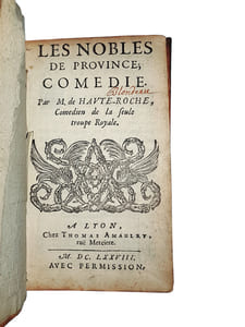 "LES NOBLES DE PROVINCE, COMEDIE...".