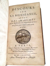 DISCOURS SUR LA BIENSEANCE AVEC DES MAXIMES & DES REFLEXIONS TRES IMPORTANTES & TRES NECESSAIRES POUR REDUIRE CETTE VERTU EN USAGE.