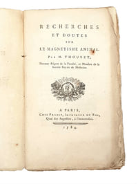 "RECHERCHES ET DOUTES SUR LE MAGNETISME ANIMAL".