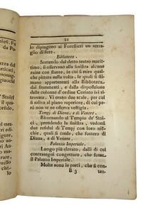 "VIAGGIO DA ROMA A TIVOLI. CONCERNENTE LE NOTIZIE PIU' ESATTE DE' MONUMENTI ILLUSTRI DI QUELLA CITTA' CON L'AGGIUNTA DELLA VILLA ADRIANA, E DELLA VILLA D'ORAZIO FLACCO IN SABINA TIBURTINA, RAGGUAGLIATE, E DISPOSTE DA ANDREA MANAZZALE".