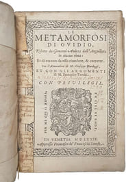 "LE METAMORFOSI DI OVIDIO, RIDOTTE DA GIOVANNI ANDREA DELL'ANGUILLARA IN OTTAVA RIMA...".