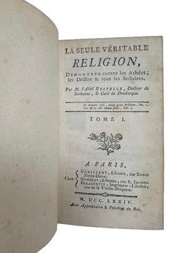 "LA SEULE VERITABLE RELIGION, DEMONTREE CONTRE LES ATHEES, LES DEISTES ET TOUS LES SECTAIRES". HESPELLE Augustin (Abbé)