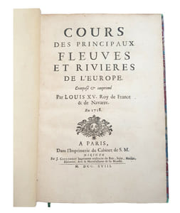 "COURS DES PRINCIPAUX FLEUVES ET RIVIERES DE L'EUROPE...".