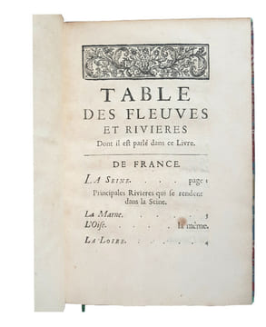 "COURS DES PRINCIPAUX FLEUVES ET RIVIERES DE L'EUROPE...".. LOUIS XV de FRANCE. (Versailles. 1710-1774)