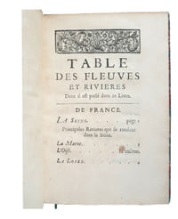 "COURS DES PRINCIPAUX FLEUVES ET RIVIERES DE L'EUROPE...".