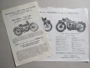 Moto Dresch Gen&eacute;ral motos cycles type Baby et Monobloc 500 2 cylindres , type National 250 cm3 - 350 cm3. Dresch 