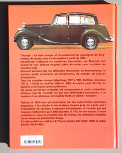 Guide TRIUMPH cars Tous les modèles Année par Année de 1923 à 1984