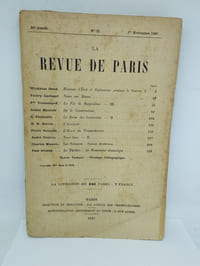 Revue de Paris (Novembre-Décembre 1927)