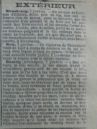 Numéro du 9 janvier 1887 du journal Le Petit Parisien