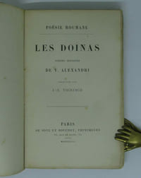 Poésie roumane. Les Doïnas, Poésies moldaves. Traduites par J.-E. Voïnesco.