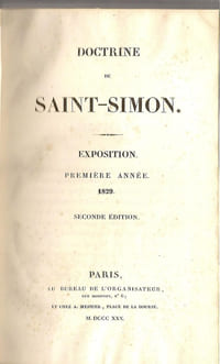 Doctrine de Saint-Simon 1829 seconde édition, suivi de Réflexions sur la doctrine de Saint-Simon par Ozanam