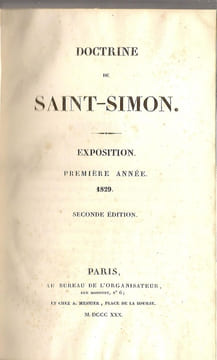 Doctrine de Saint-Simon 1829 seconde édition, suivi de Réflexions sur la doctrine de Saint-Simon par Ozanam. Saint Simon. Ozanam.
