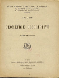 Cours de géométrie descriptive.