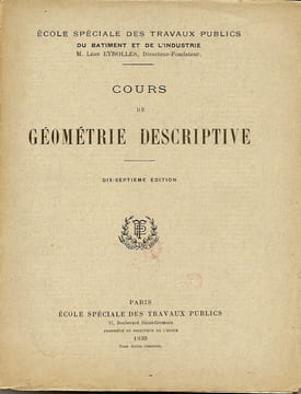 Cours de géométrie descriptive.
. Sans nom d'auteur