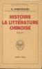 Histoire de la littérature chinoise, prose. Georges Margouliès
