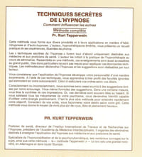 Techniques secrètes de l’hypnose