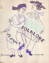 Folklore vivant. Lot de 42 bulletins, du n° 11 (octobre 1961) au n° 52/53 (juin 1971) et 2 bulletins non numérotés. 