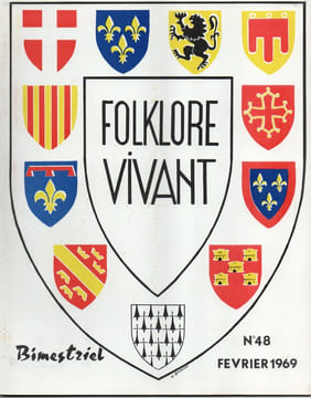 Folklore vivant. Lot de 42 bulletins, du n° 11 (octobre 1961) au n° 52/53 (juin 1971) et 2 bulletins non numérotés. . Collectif