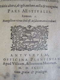 Promptvarivm morale Super evangelia dominicalia totivs anni Pars Aestivalis Roman I - 1593