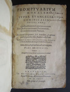 Promptvarivm morale Super evangelia dominicalia totivs anni Pars Aestivalis Roman I - 1593 