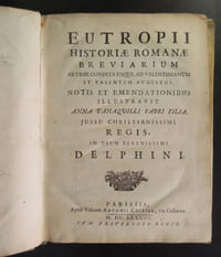 Historiae romanae breviarium .... [Abrégé d'histoire romaine] - 1683