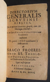 Directorium Generalis Scrutinii Biblici - 1627