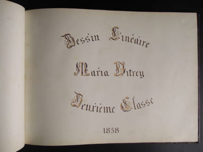 Dessin linéaire, Maria Vitrey, Deuxième classe - 1858
