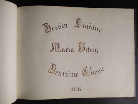 Dessin linéaire, Maria Vitrey, Deuxième classe - 1858. VITREY, Maria