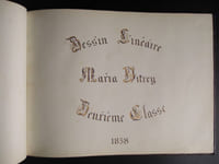 Dessin linéaire, Maria Vitrey, Deuxième classe - 1858