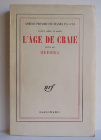 L'âge de craie, suivi de Hedera - 1961