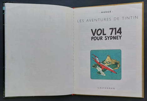 Les aventures de Tintin - Vol 714 pour Sydney - B39 - 1971. HERGE (Georges Rémi, dit)