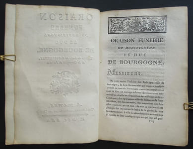 Serenissimi Burgundionum ducis laudatio  funebris / Oraison funebre de monseigneur le Duc de Bourgogne - 1761