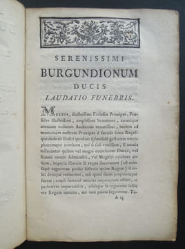 Serenissimi Burgundionum ducis laudatio funebris / Oraison funebre de monseigneur le Duc de Bourgogne - 1761. WILLERMET, C.-F., QUERBEUF, Y.