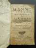 La manne mystique du désert, ou sermons... première partie - 1695 . BROUSSON, Claude 