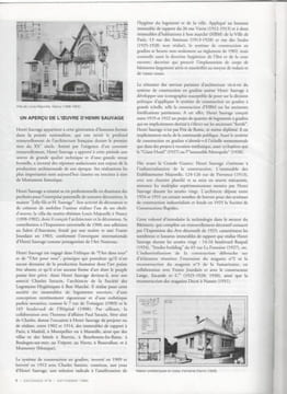 Colonnes n°6, septembre 1994, Exposition Henri Sauvage (1873 - 1932), Projets et Architectures à Paris - 1994. Institut Français d'Architecture ...