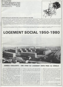 Bulletin d'informations architecturales, supplément au n°95, mai 1985, Logement social 1950-1980 - 1985