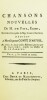 Chansons nouvelles. PIIS (Pierre-Antoine-Augustin, de)