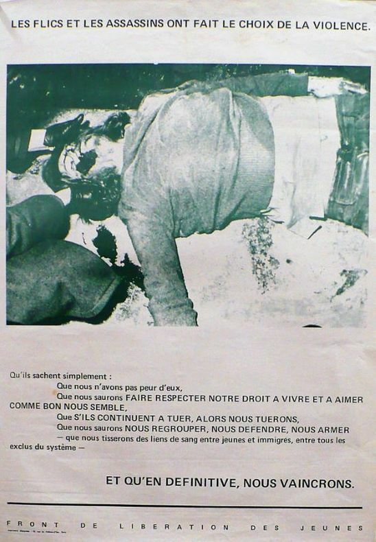 Les Flics et les Assasins ont fait le choix de la violence.. [Affiche/Post Mai 68] 