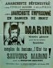Anarchiste emprisonné, Marini.. [Affiche/Anarchie]