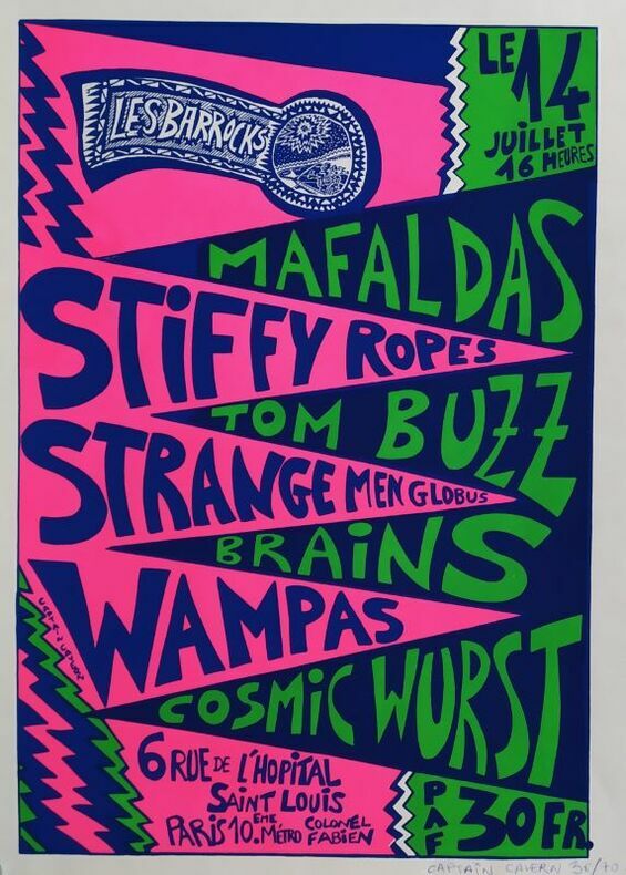 Mafaldas. Stiffy Ropes. Tom Buzz. Strange Men Globus. Brains. Wampas & Cosmic Wurst.. [BARROCKS] CAPTAIN CAVERN 