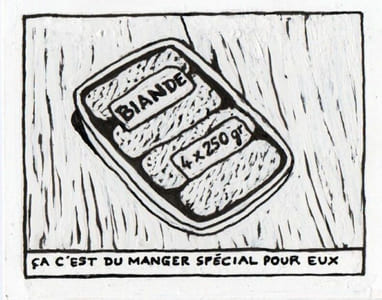 "Ça c'est du manger spécial pour eux"