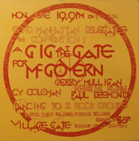 A GIG AT THE GATE FOR Mc GOVERN. GERRY MULLIGAN, CY COLEMAN , HERBIE MANN et PAUL