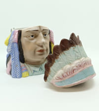 CHEF AMÉRINDIEN. POT A TABAC.
