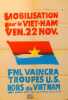 MOBILISATION POUR LE VIET-NAM VEN.22.NOV.. ATELIERS POPULAIRES EX BEAUX ARTS