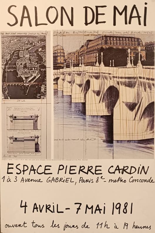 Salon de Mai - Espace Pierre Cardin - 4 avril -7 mai 1981. [80's] CHRISTO & JEANNE-CLAUDE